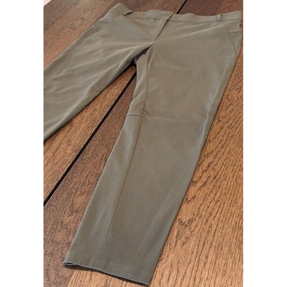 Veronica Beard Blossom Biker Pants Women’s 8 Army Green Belt Loops Made In USA - Picture 3 of 11